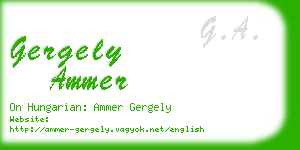 gergely ammer business card